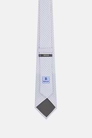 Geometric Patterned Silk Tie, Orange, thumb, 3