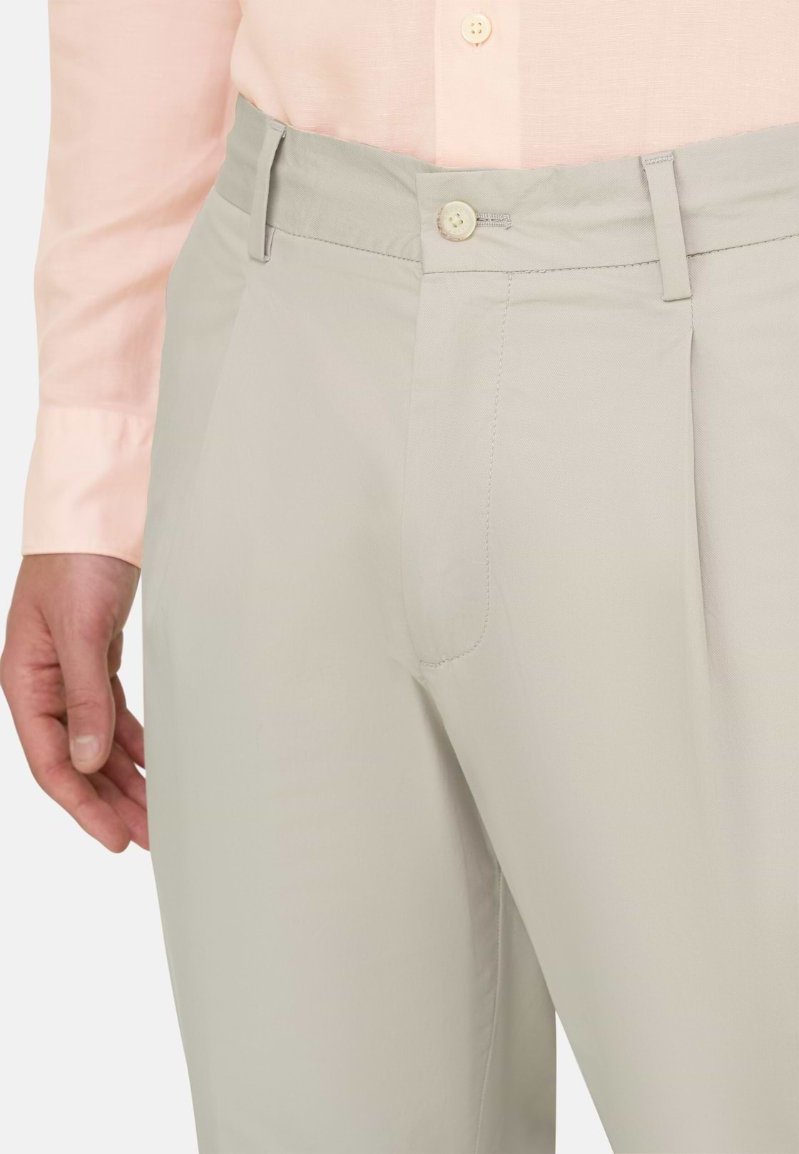 Pantaloni In Cotone, Sabbia, hi-res, 5
