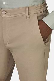 Bermuda En Coton Extensible, Taupe, hi-res