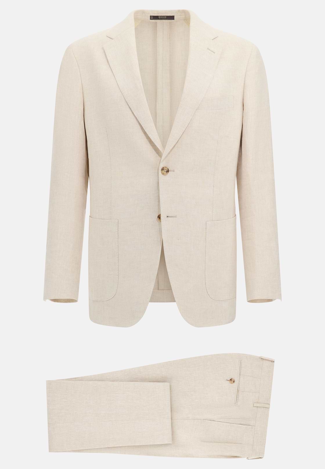 Pure Linen Suit, Beige, hi-res