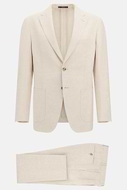 Pure Linen Suit, Beige, hi-res