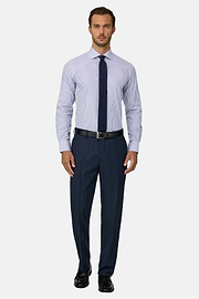 Shirt Striped Cotton Slim Fit, Light Blue, thumb, 2