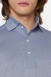 Japanese Jersey Polo Shirt, Indigo, hi-res