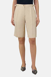 Bermudas De Lino, Crema, thumb, 2