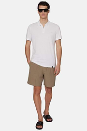 High-Performance Piqué Polo Shirt, White, hi-res