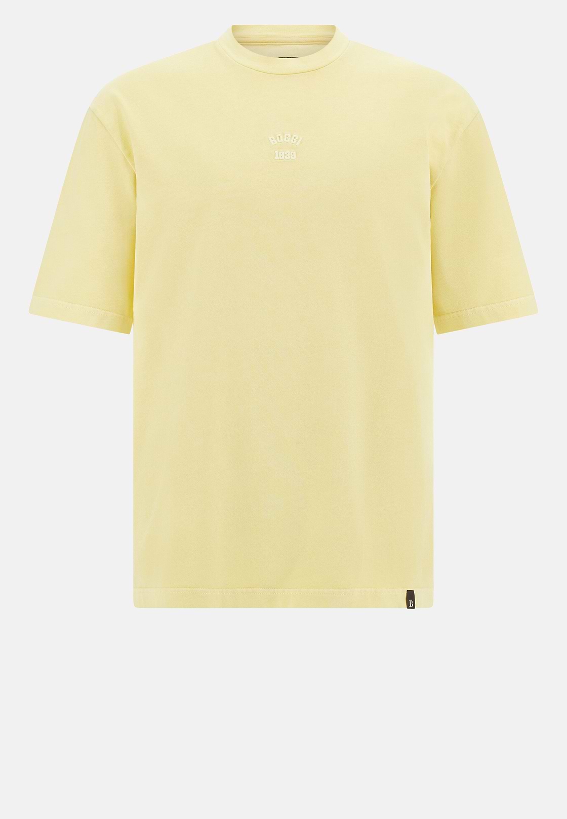 T-Shirt En Jersey De Coton, Jaune, hi-res