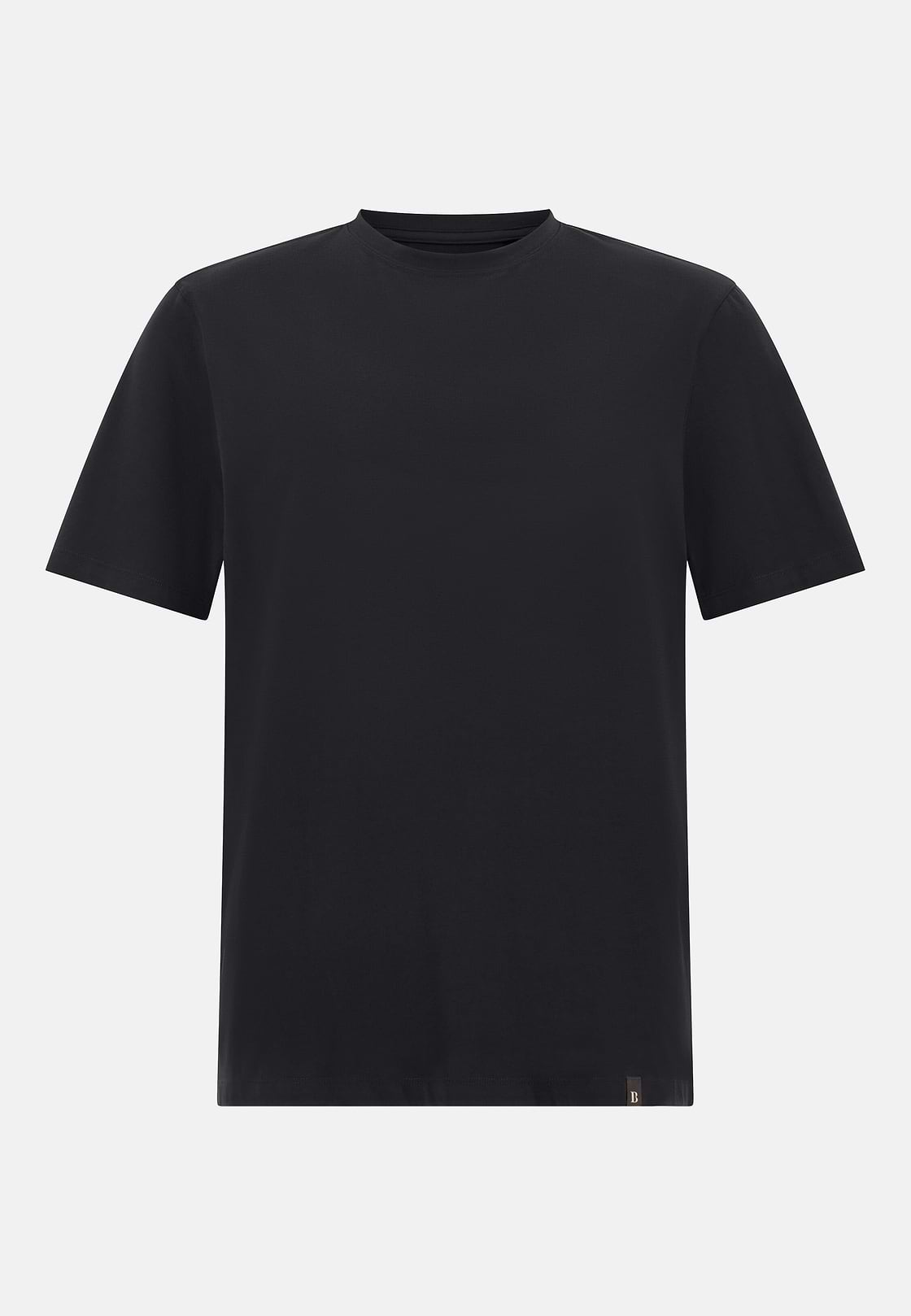 T-Shirt In Stretch Supima Cotton, Charcoal, hi-res