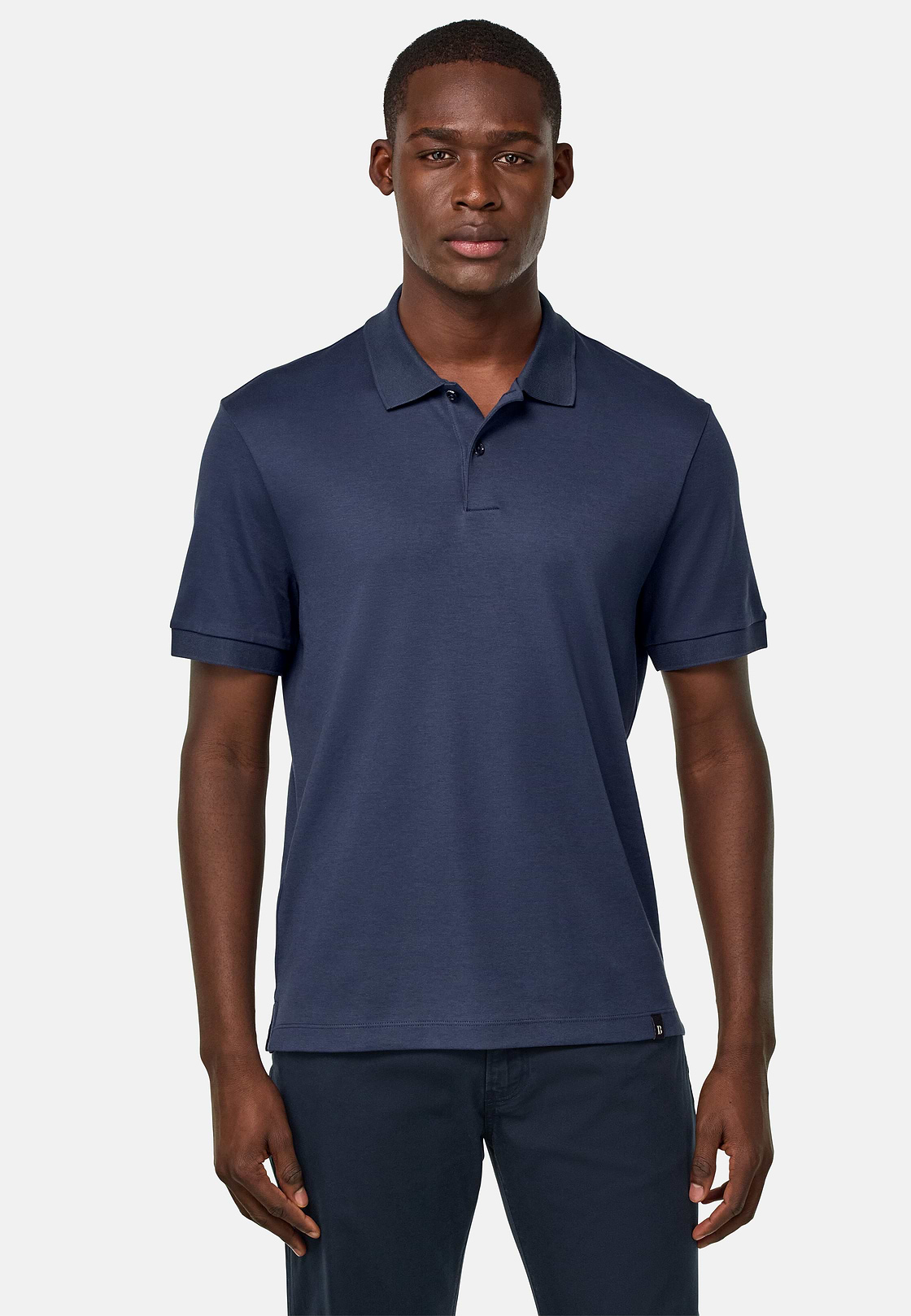 Jersey Polo Shirt, Navy blue, hi-res