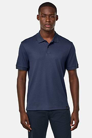 Jersey Polo Shirt, Navy blue, hi-res