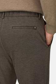 Trousers in Technical Jersey, Brown, thumb, 3