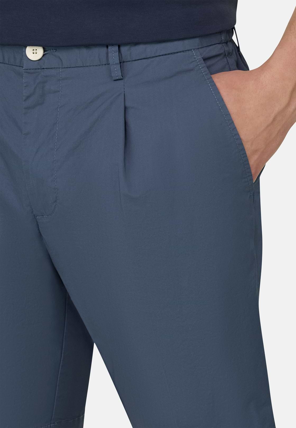 Bermuda In Cotone Con Coulisse, Air-blu, hi-res, 4