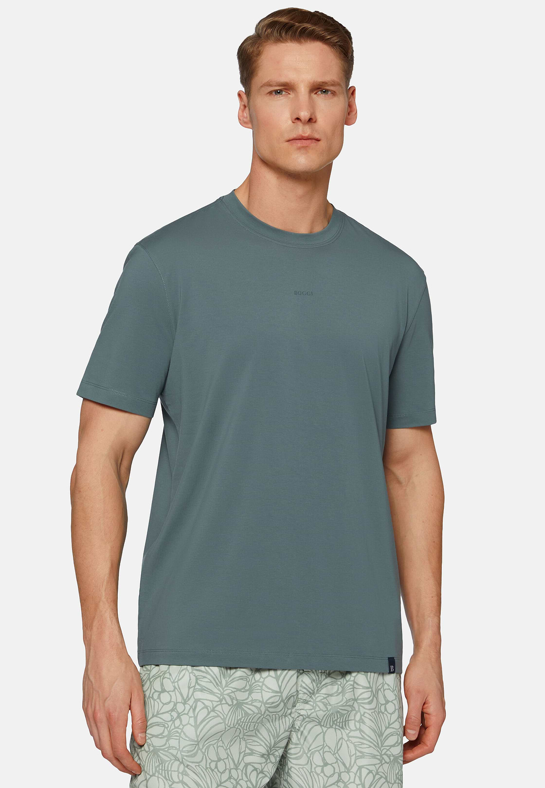 Camiseta De Algodón Supima Elástico, Verde, hi-res