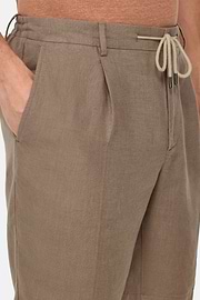 Bermudas in Linen, Taupe, hi-res