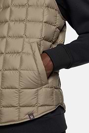 Gilet In Tessuto Tecnico In Piuma D`Oca, Beige, hi-res