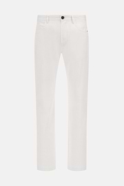 Stretch Cotton 5-Pocket Trousers, White, hi-res