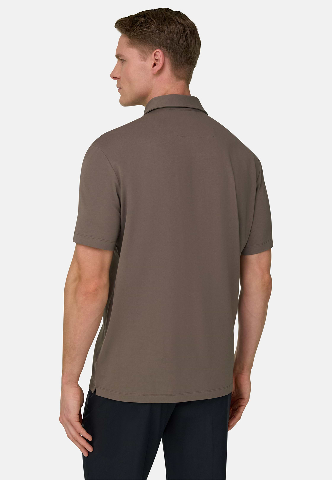 Polo Aus Elastischer Supima-Baumwolle, Schlamm, hi-res, 3