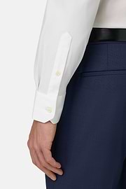 Hemd Aus Elastischer Baumwolle Und Nylon Slim, Weiß, thumb, 4