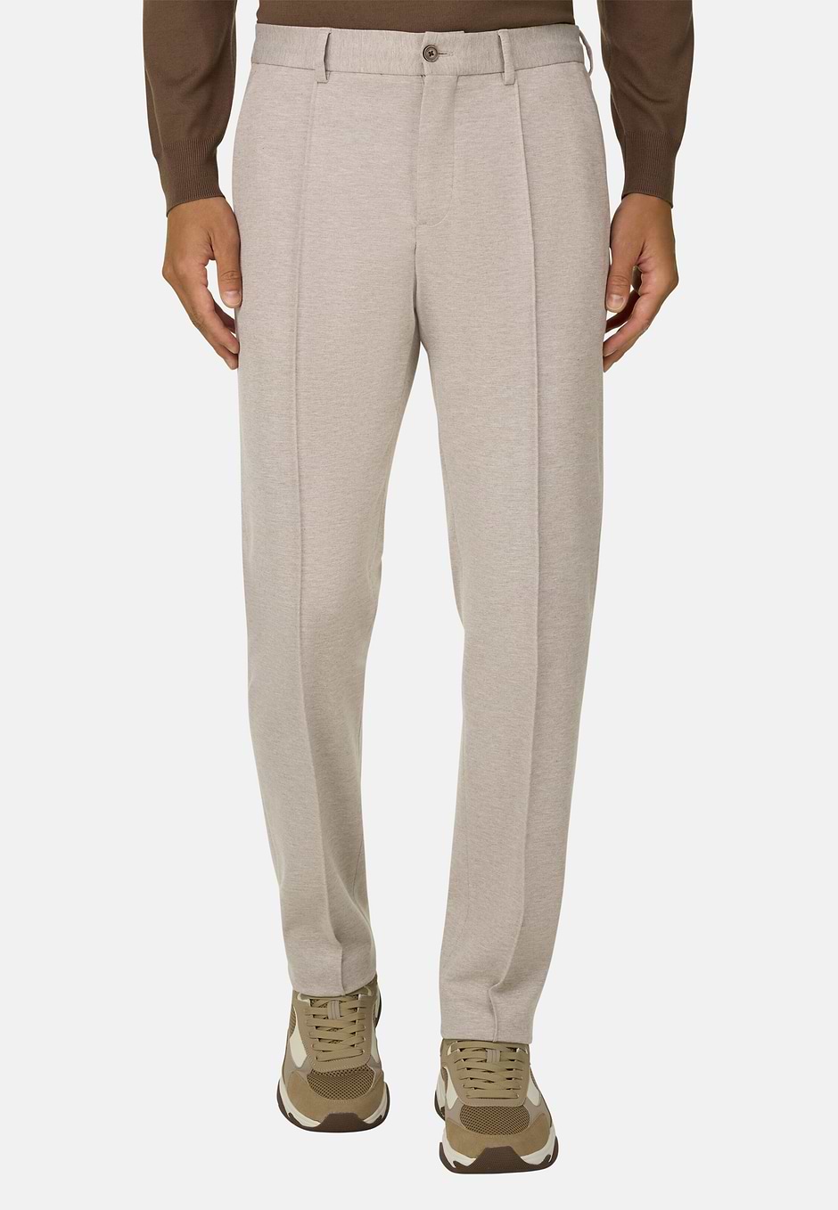 Pantalon en Jersey Tissu Technique, Sable, hi-res