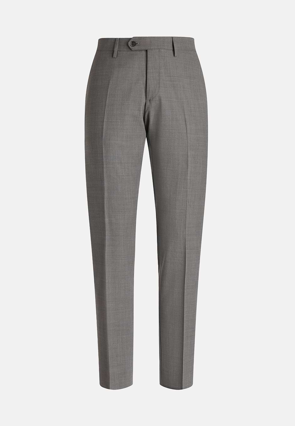 Washable Wool Stretch Trousers, Grey, hi-res