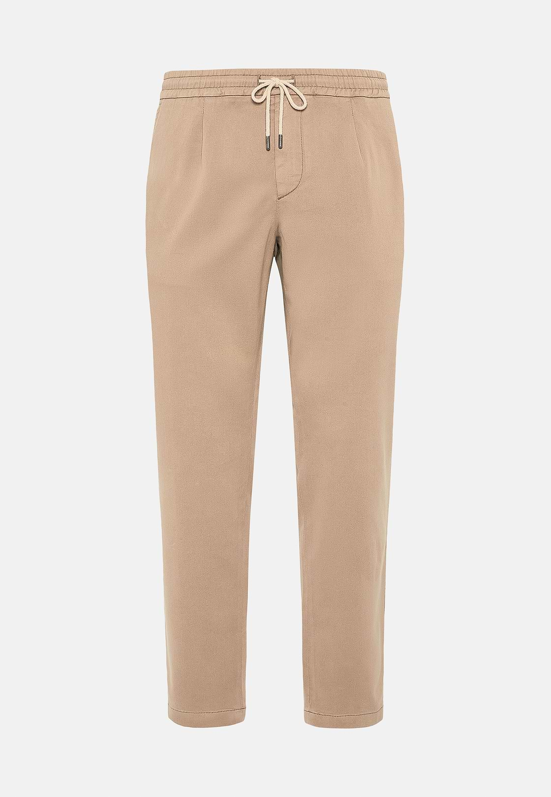 City Broek van Stretch Katoen Tencel, Taupe, hi-res