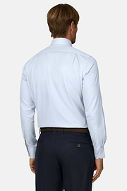 Overhemd Gestructureerd Katoen Regular Fit, Light Blue, thumb, 6