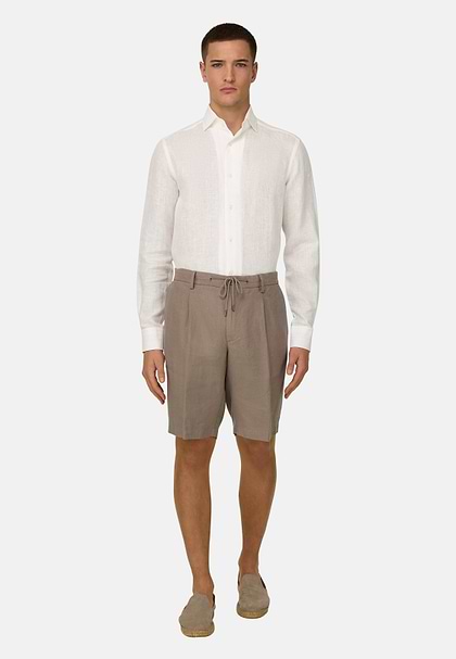 Regular Fit Linen Shirt, Sand, hi-res