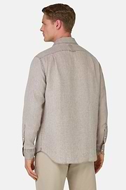 Regular Fit Linen Shirt, Taupe, hi-res