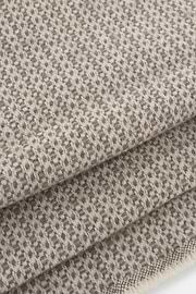 Scarf with Armature Motif in Wool, Sand, thumb, 3