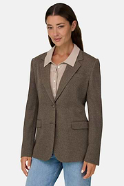 Blazer in Jersey, Brown, thumb, 1