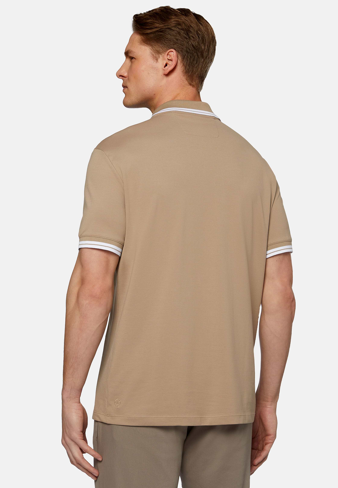 High-Performance Fabric Polo Shirt, Hazelnut, hi-res