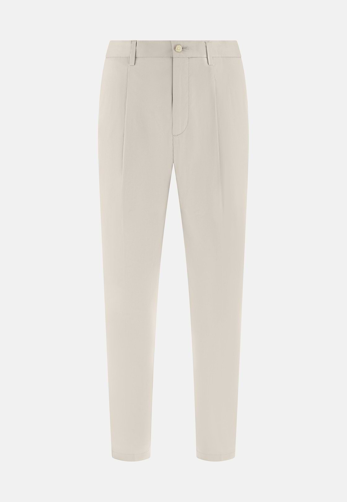 Pantaloni In Cotone, Sabbia, hi-res, 1