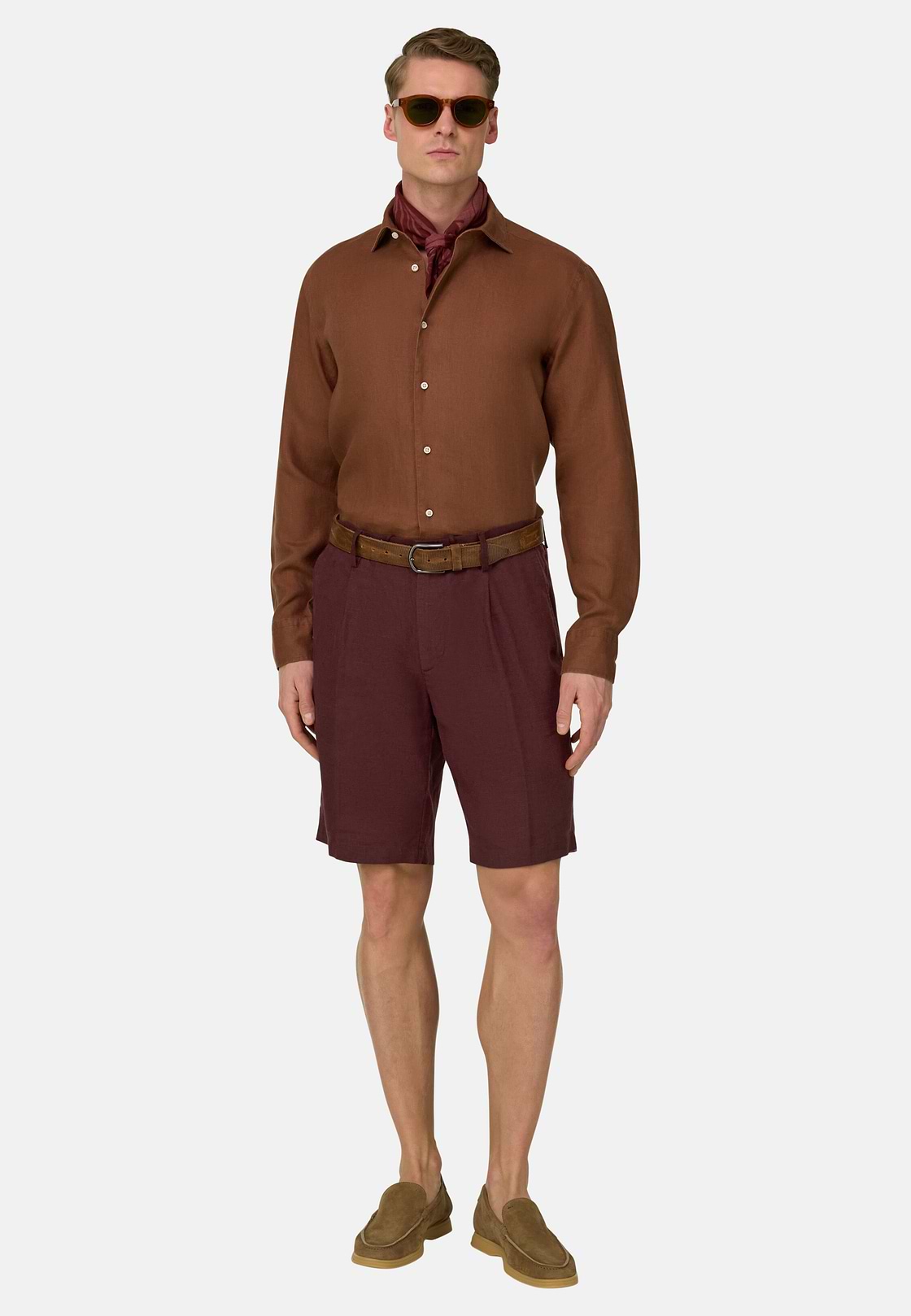 Hemd Aus Leinen Regular Fit, Rot, hi-res, 2