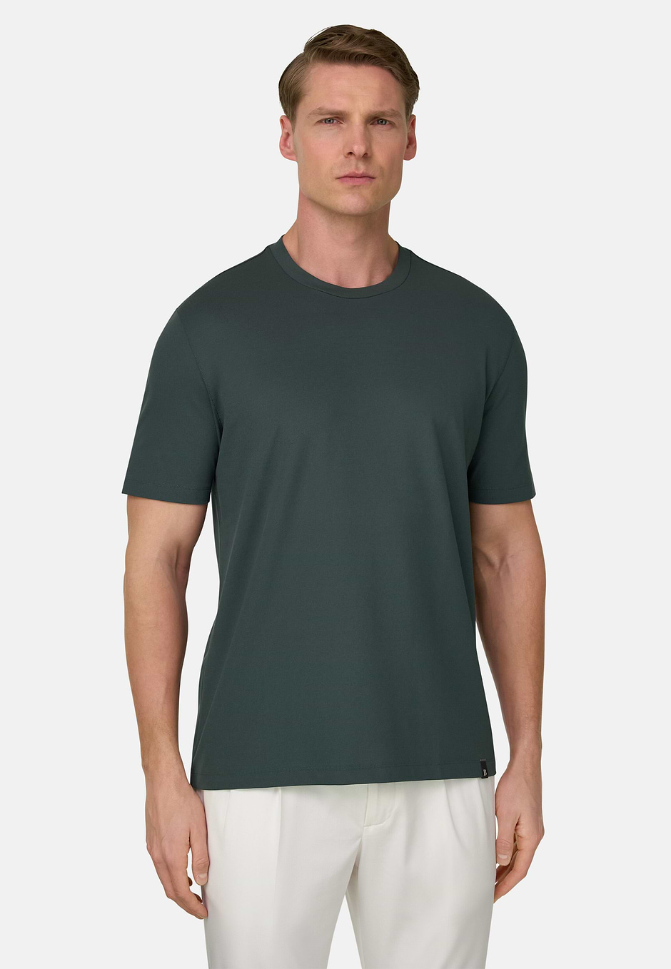 High-Performance Piqué T-Shirt With S.Cafè® Yarn, Green, hi-res