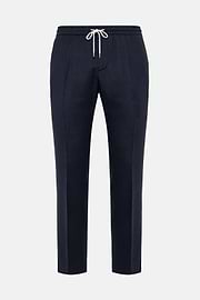 Pantalon De Ville En Flanelle, bleu marine, hi-res