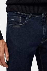 Dunkelblaue Jeans Aus Stretch-Denim, Dunkelblau, hi-res