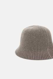 Hat in Wool Cashmere Blend, Taupe, thumb, 3