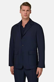 Wool and Mohair Jacket, Navy blue, thumb, 2