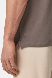 S.Cafè® High-Performance Piqué Polo Shirt, Taupe, hi-res