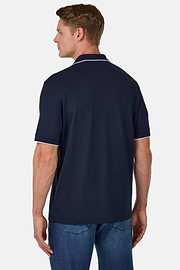 Polo En Piqué Performant S.Cafè®, bleu marine, hi-res