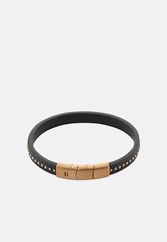 Leather Bracelet with Steel Studs