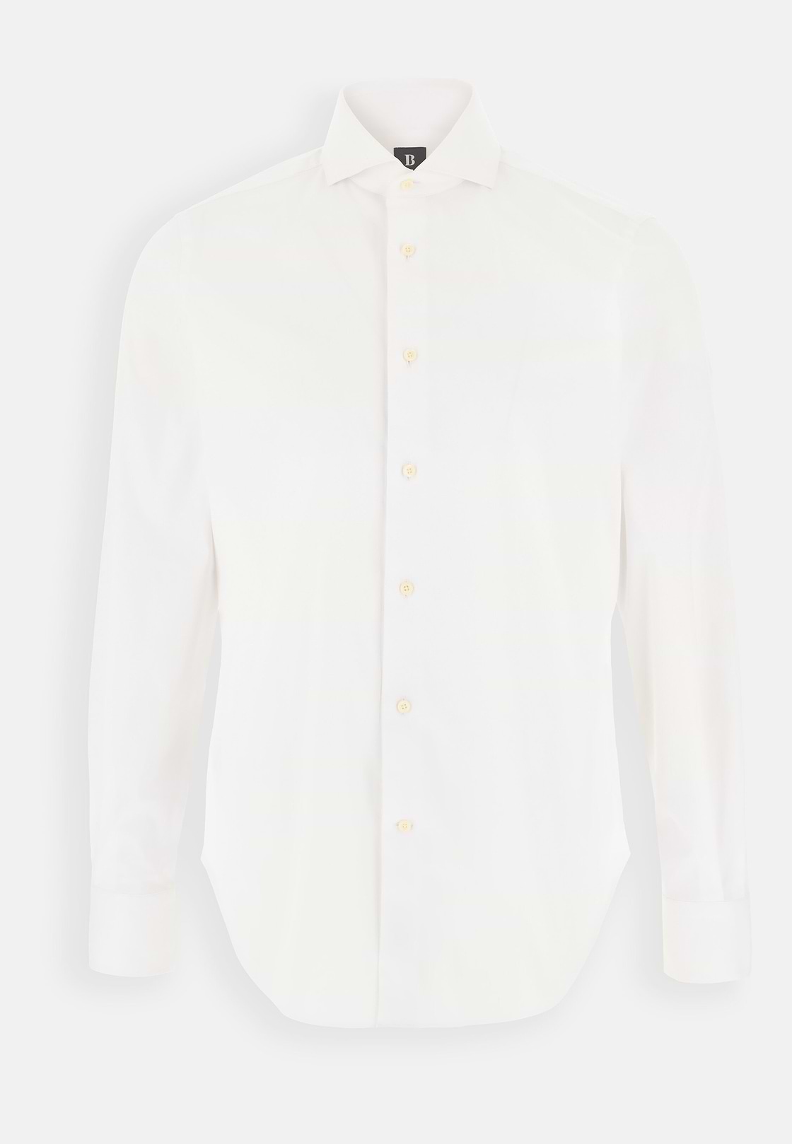 Overhemd Dobby Katoen Nylon Stretch Slim Fit, White, hi-res, 7