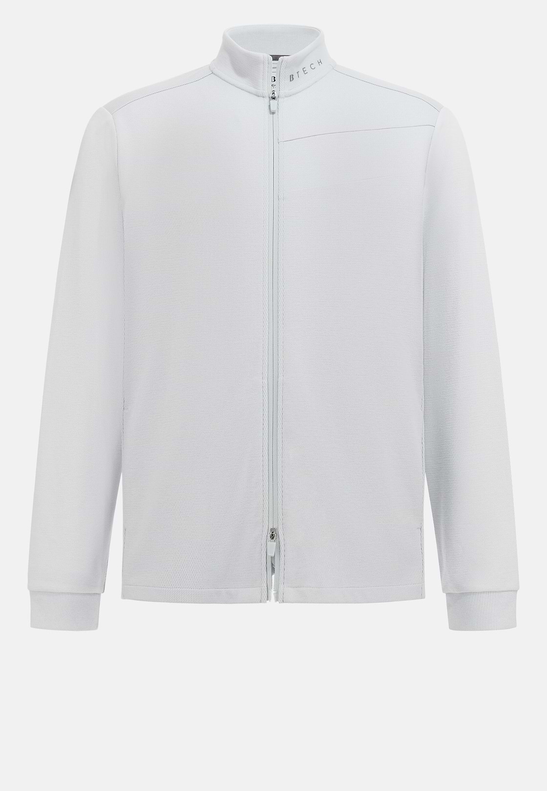 Cotton Blend Full-Zip Sweatshirt, Ice, hi-res