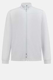 Cotton Blend Full-Zip Sweatshirt, Ice, hi-res