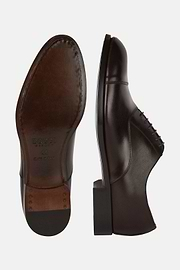 Scarpe Modello Oxford In Pelle, Marrone, hi-res