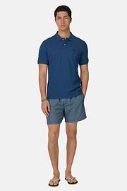 Polo En Piqué de Coton Coupe Classique, Air-bleu, thumb, 2
