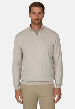 Quarter-Zip Jumper in Merino Wool