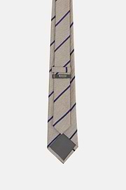 Regimental Design Silk Tie, Hazelnut, thumb, 3