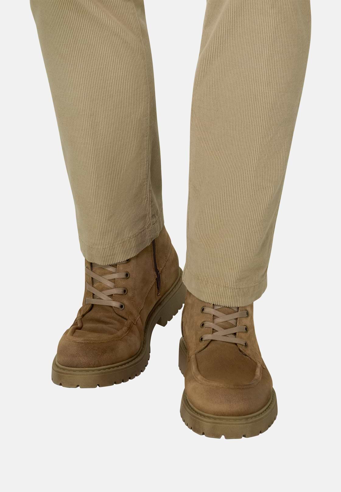 Suede Leather Boots, Brown, hi-res, 2