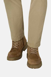 Suede Leather Boots, Brown, thumb, 2