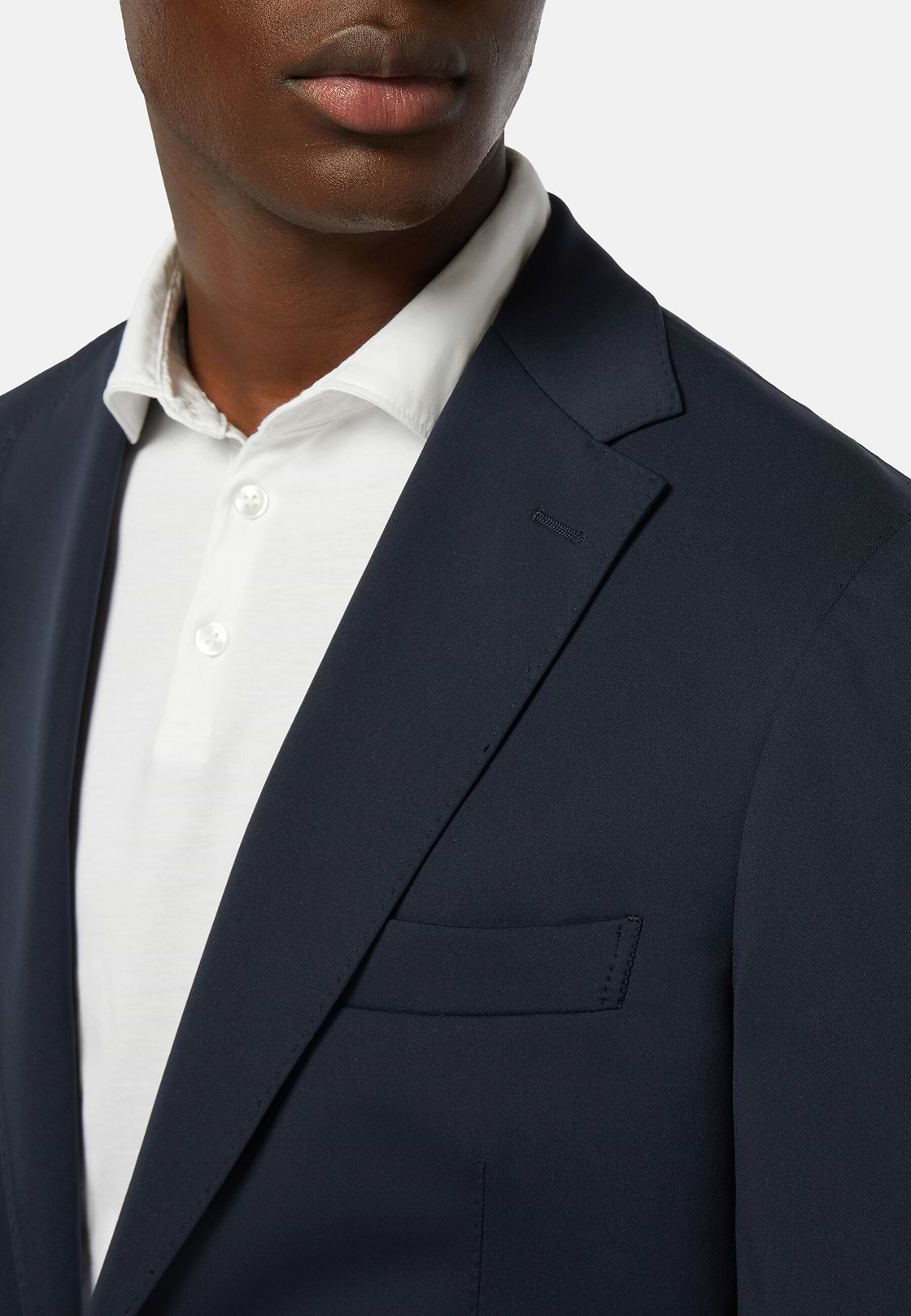 Navy Nylon Stretch B Tech Blazer, Navy blue, hi-res